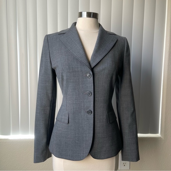 Antonio Melani Gray High End Tailored Blazer Size 4
